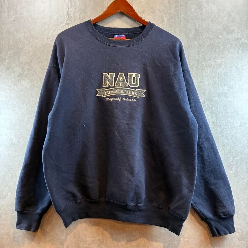 Champion Men's Navy and Black Sweatshirt